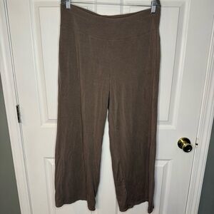 Eileen Fisher Tencel Chocolate Wide-Leg Stretch Pants Size Large GUC